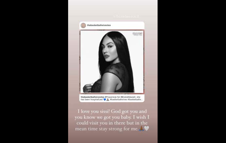 Brandi Maxiell's Sister's Instagram Story