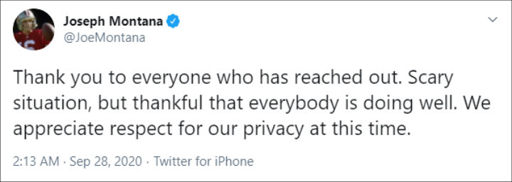 Joe Montana Addresses Attempted Kidnapping of Grandchild