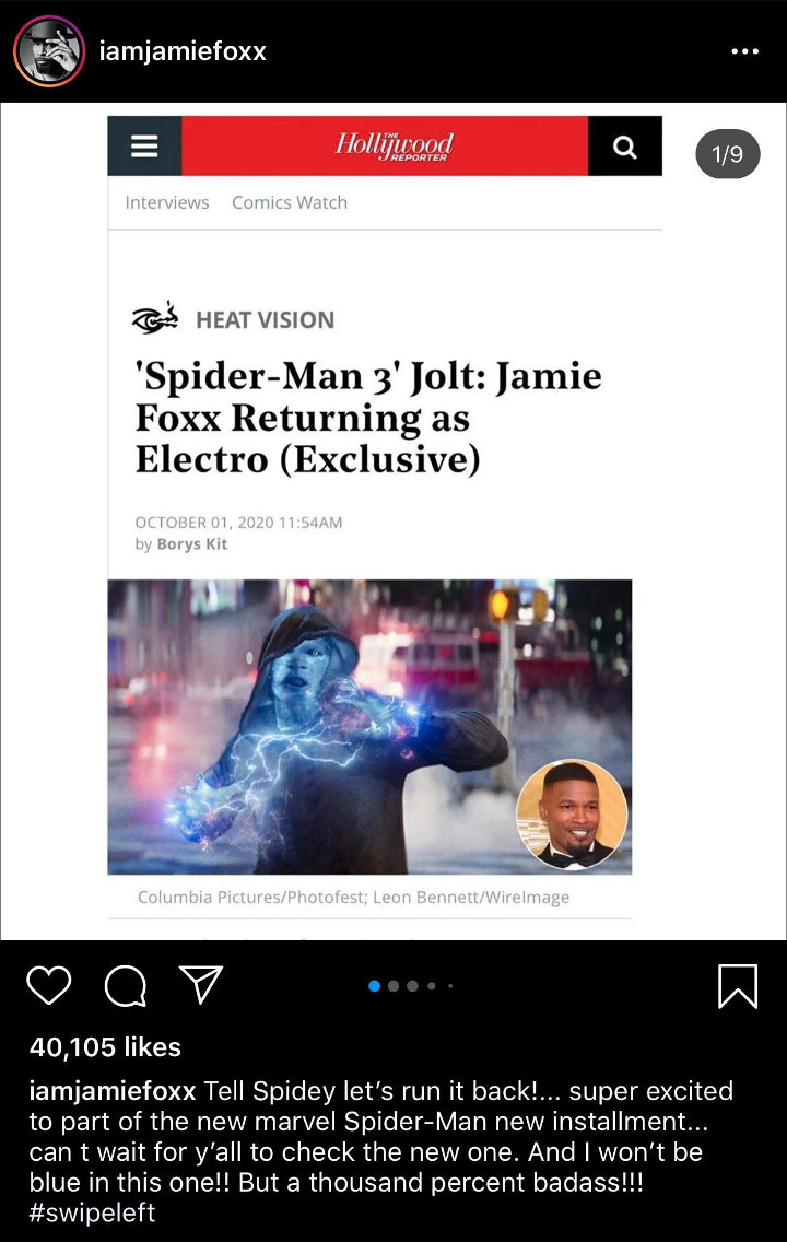 Jamie Foxx Confirms Electro Return