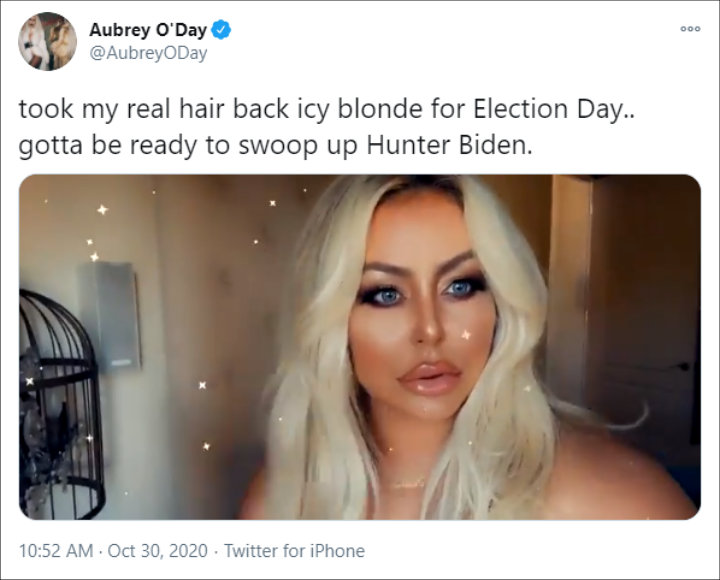Aubrey O'Day's Tweet