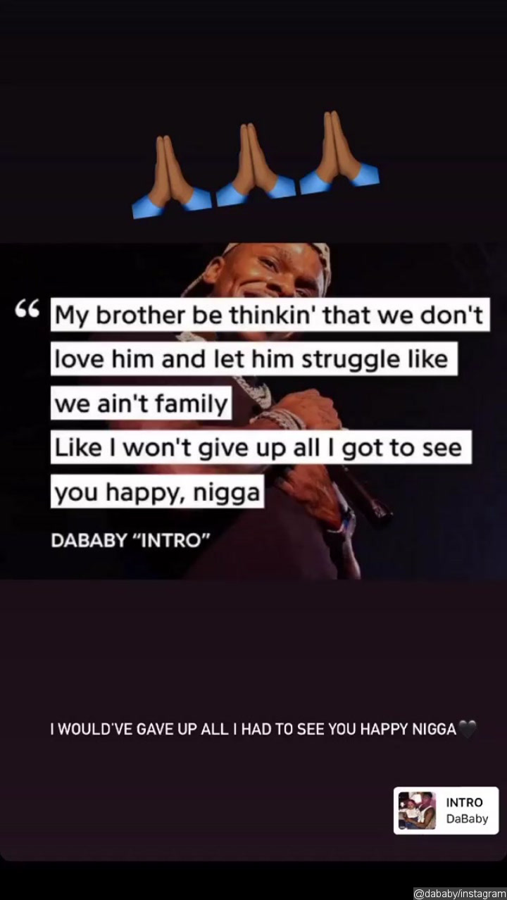 DaBaby's Instagram Story