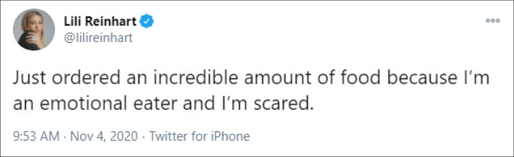 Lili Reinhart's Tweet