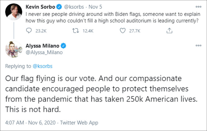 Soleded O'Brien and Kristen Johnson's Replies to Kevin Sorbo's Tweet