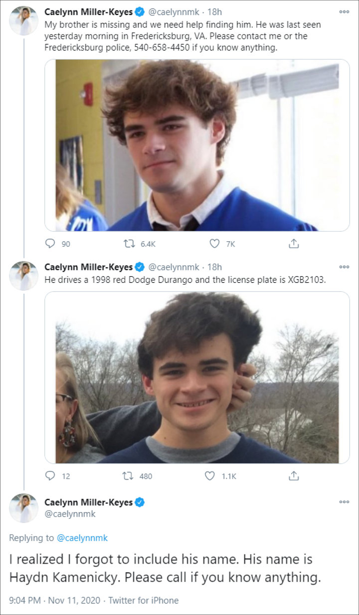 Caelynn Miller-Keyes' Tweet