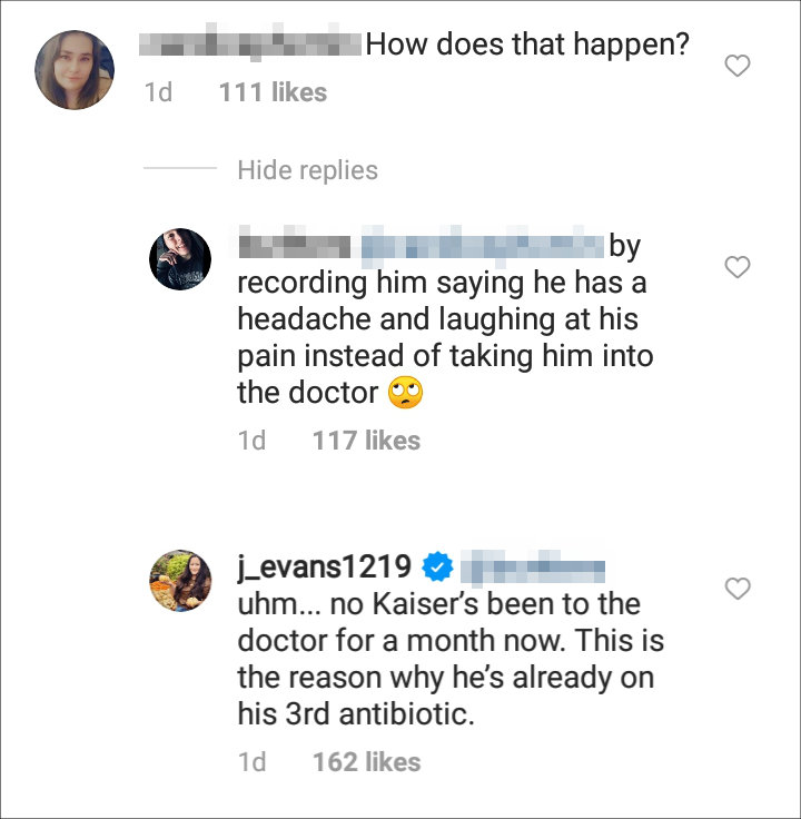 Jenelle Evans's IG Comment