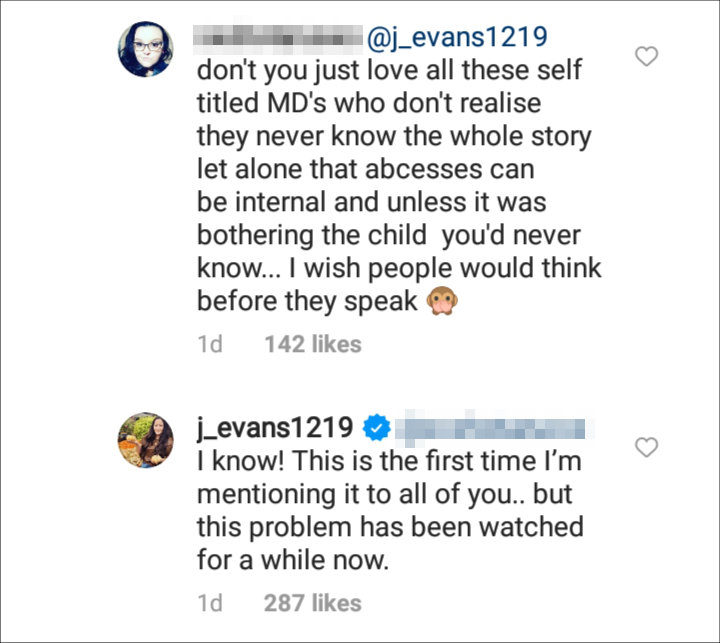 Jenelle Evans's IG Comment