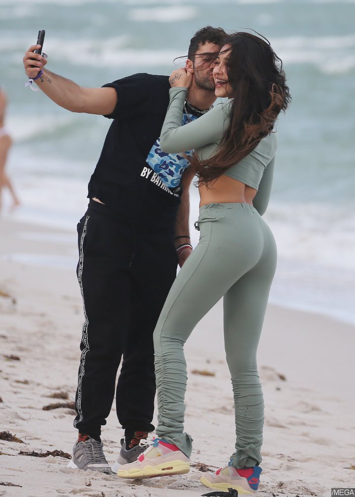 Max Ehrich and Mariah Angelic got flirty on the Miami beach