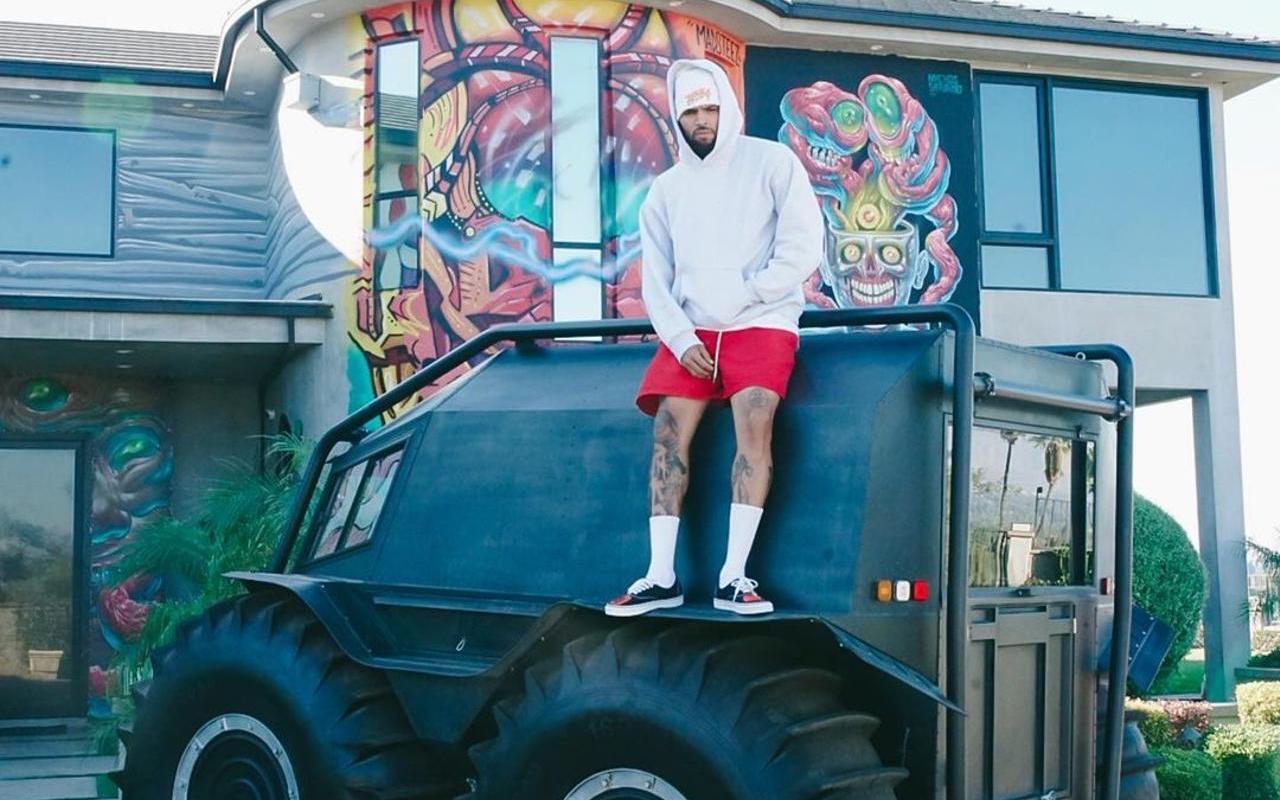 Chris Brown Shows Off New Monster Truck From Kanye West