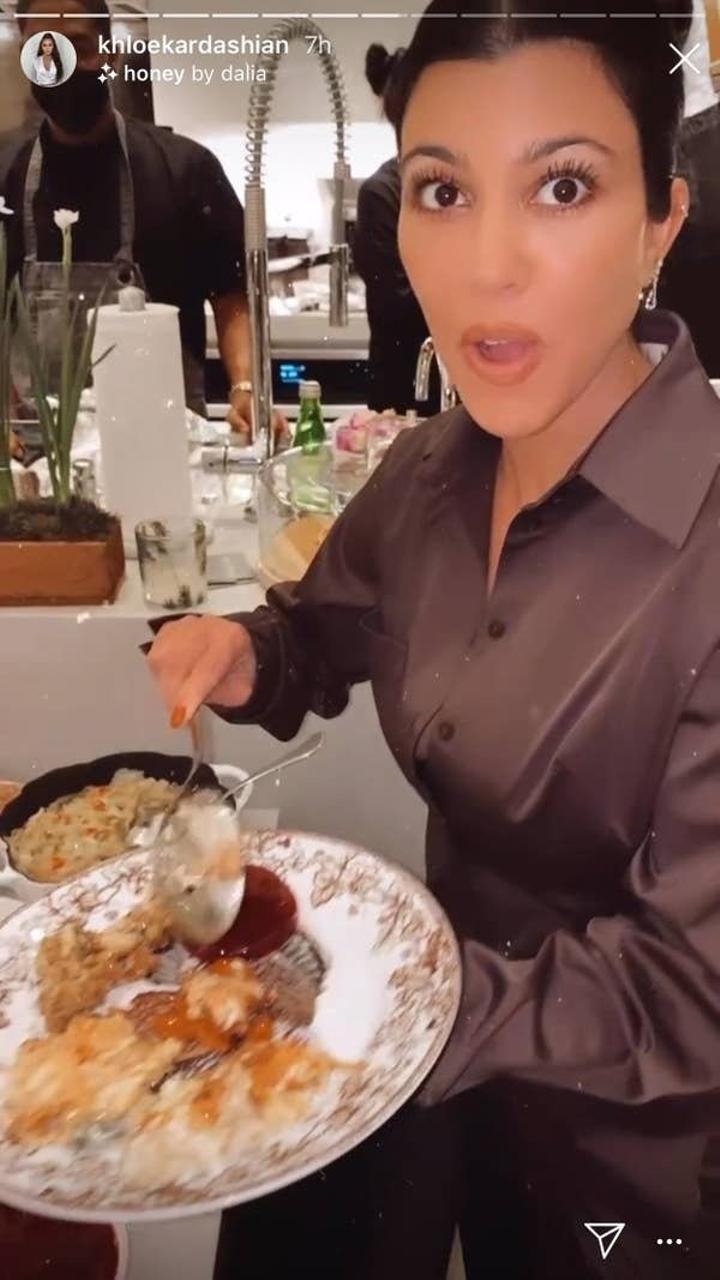 Thanksgiving dinner at the Kardashian/Jenner family