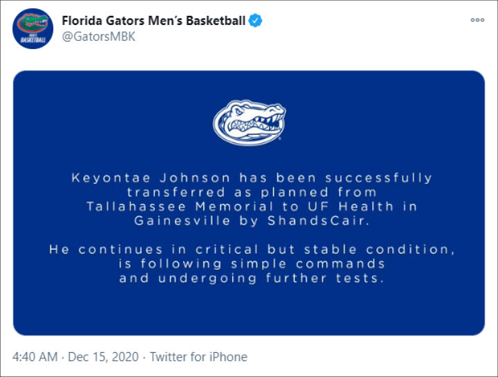 The Gators' Tweet