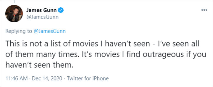 James Gunn's Twitter Post 03
