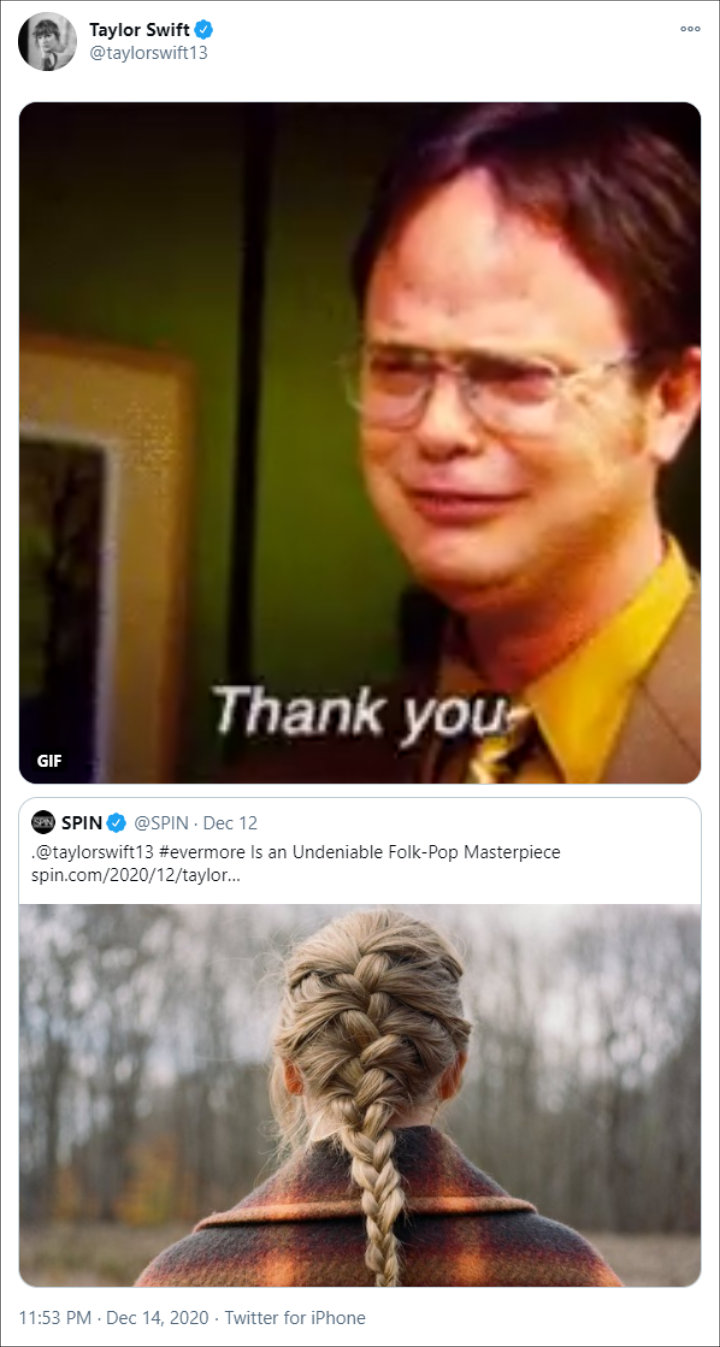 Taylor Swift's Tweet