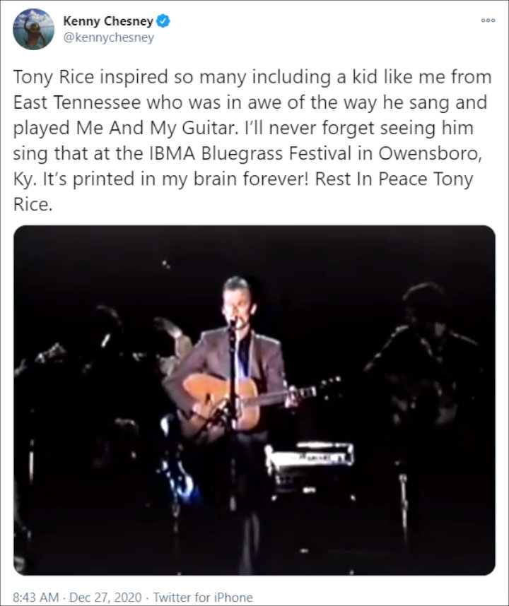 Kenny Chesney's Twitter Post