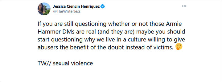 Jessica Ciencin Henriquez's Tweet