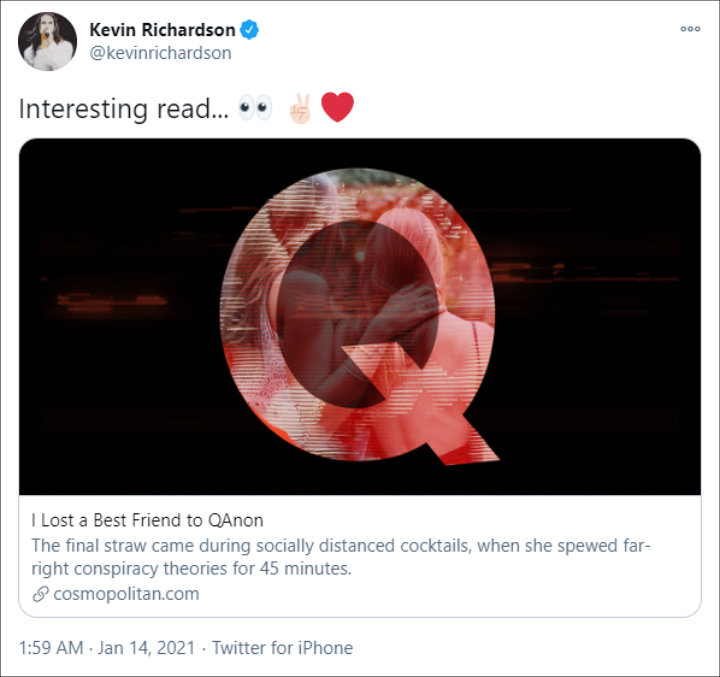 Kevin Richardson's Tweet