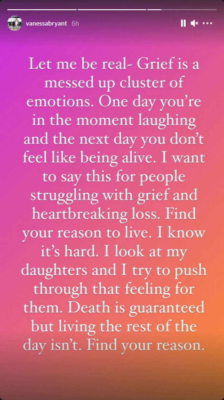 Vanessa Bryant's IG Story