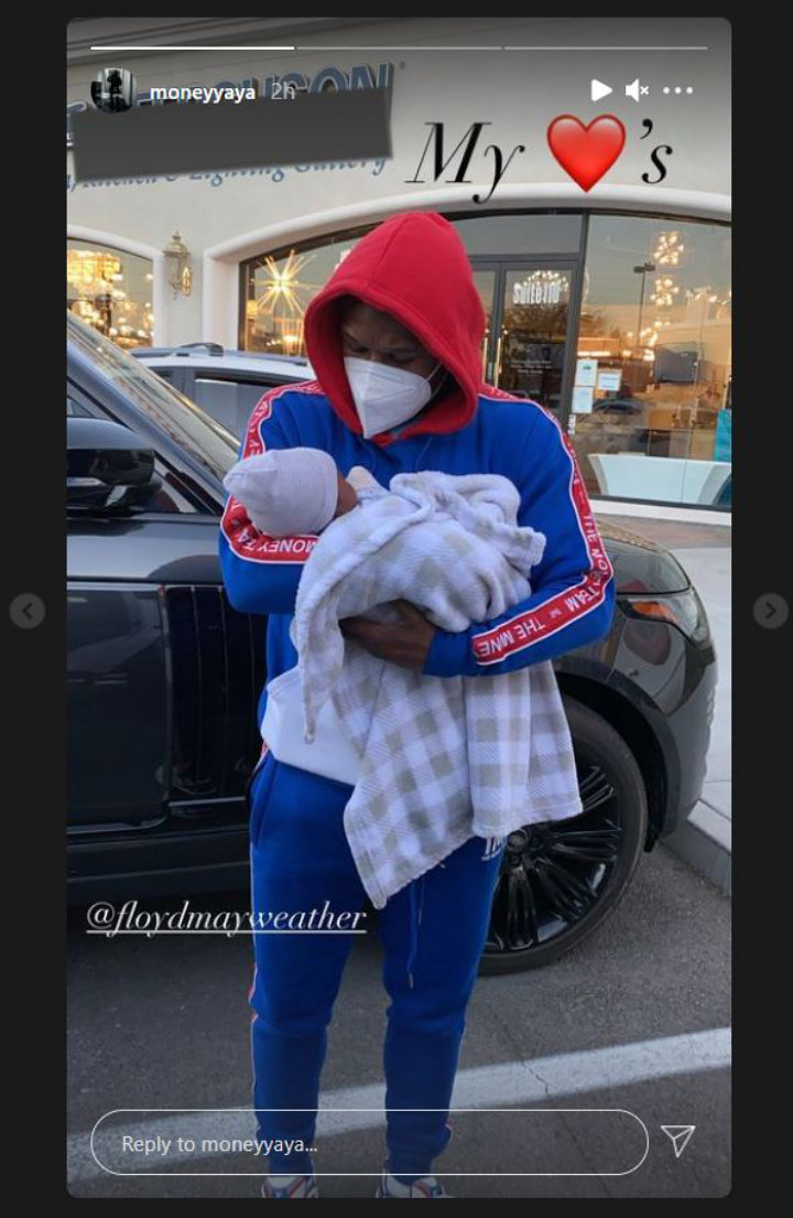 Floyd Mayweather, Jr. held Yaya's baby boy