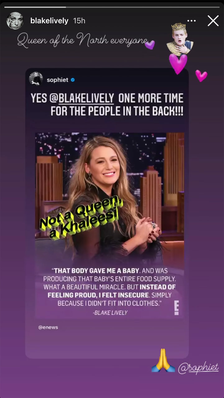 Blake Lively's IG Story