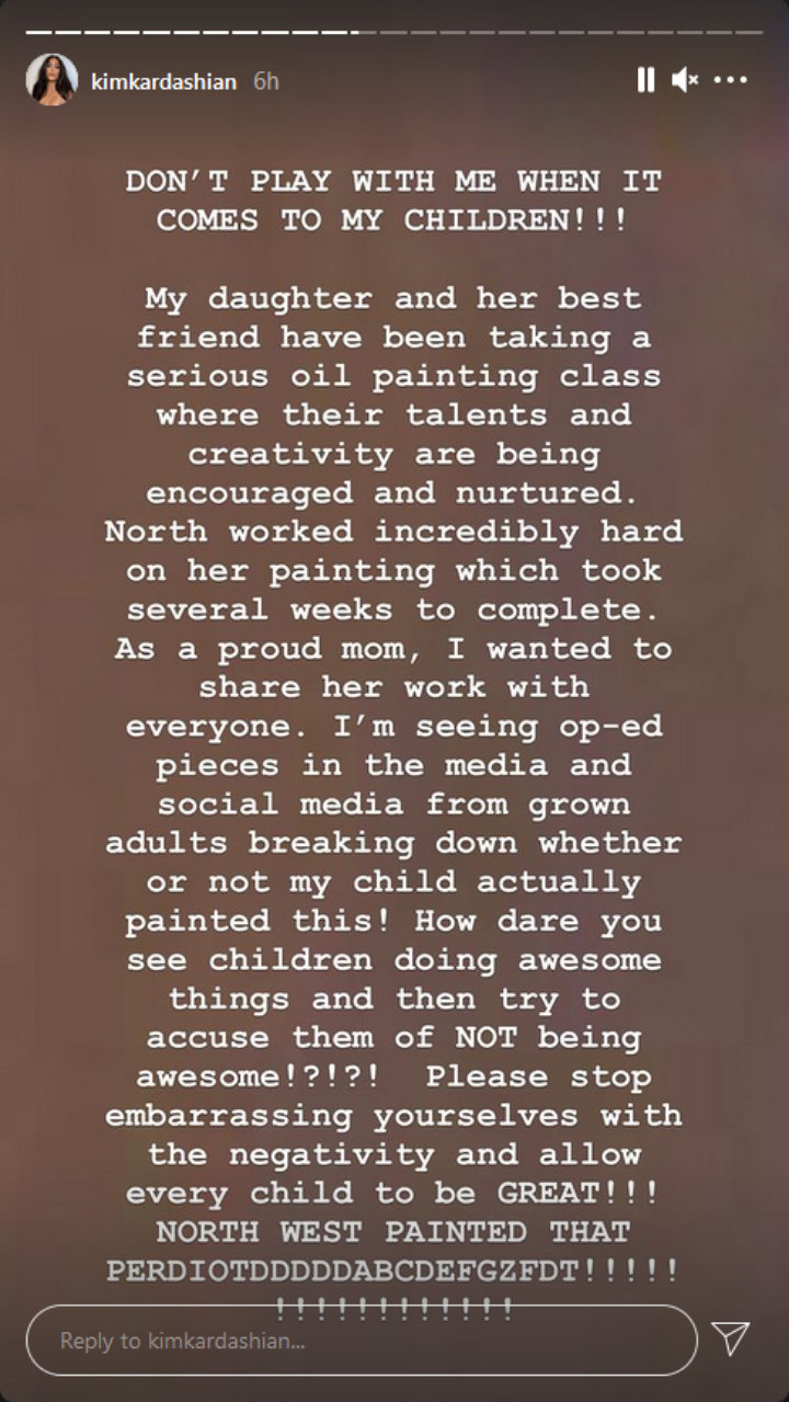 Kim Kardashian's IG Story