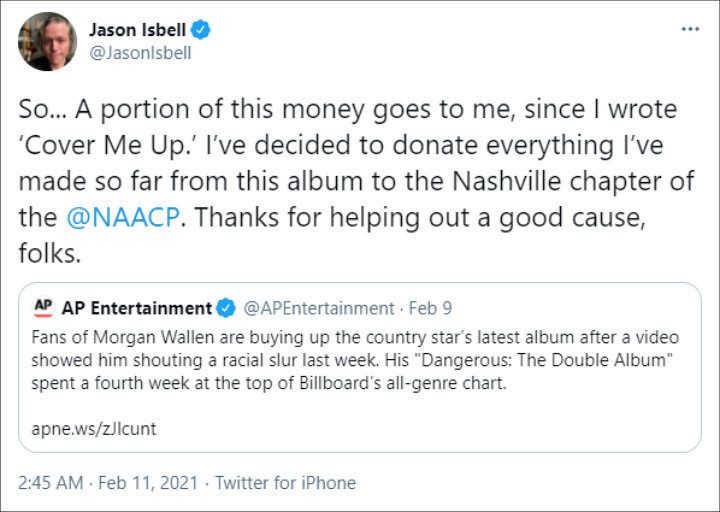 Jason Isbell's Twitter Post 01