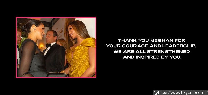 Beyonce Praises Meghan Markle