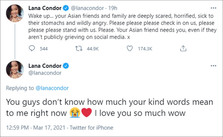 Lana Condor's Twitter Post 02