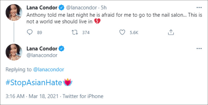Lana Condor's Twitter Post 01