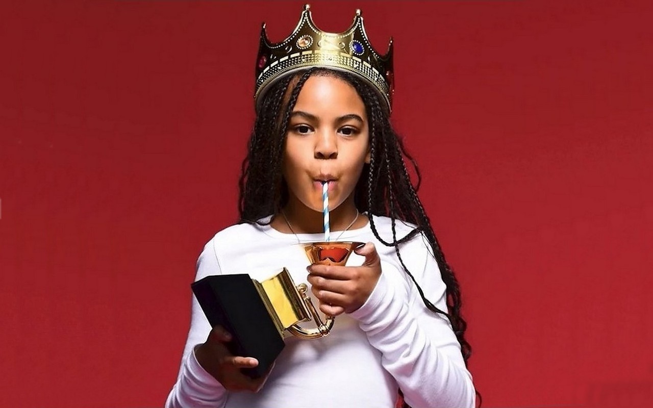 Blue Ivy Takes Drink Out of Her Grammy to Celebrate Her First Win