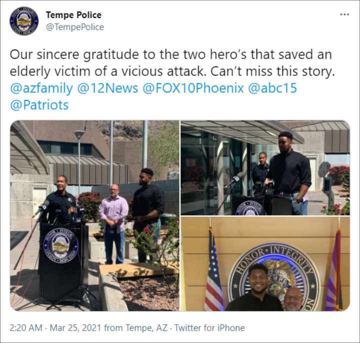 Tempe Police's Tweet
