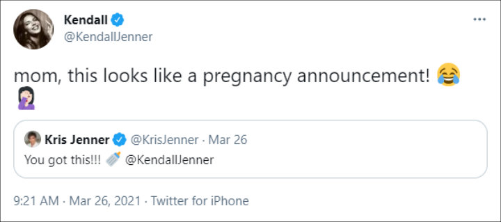 Kendall Jenner's Tweet