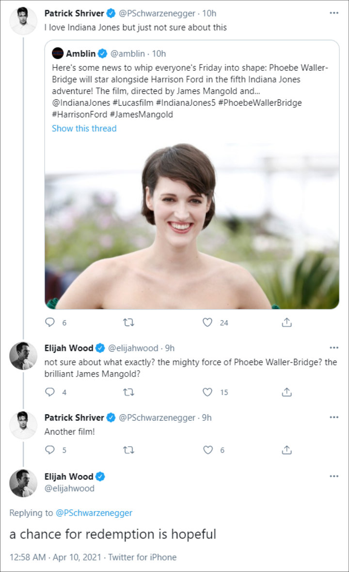 Elijah Wood and Patrick Schwarzenegger's Twitter Feud