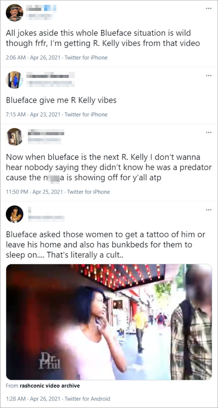 Tweets about Blueface's video