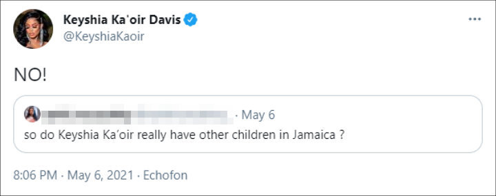 Keyshia Ka'Oir denied abandoning children in Jamaica