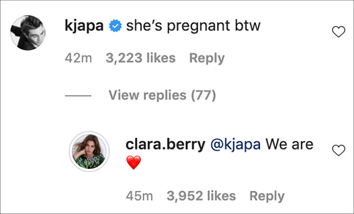 Clara Berry's Instagram Post