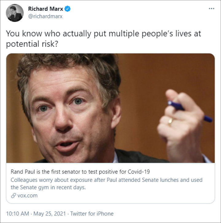 Richard Marx's Twitter Post