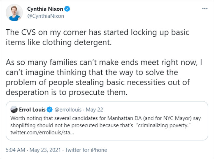 Cynthia Nixon via Twitter