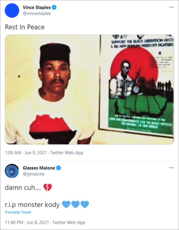 Vince Staples and Glasses Malone's Tweets