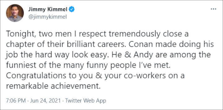 Jimmy Kimmel's Tweet