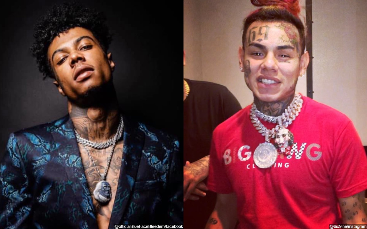 Blueface Fires Back at 6ix9ine for Poking Fun at His New Head Tattoo