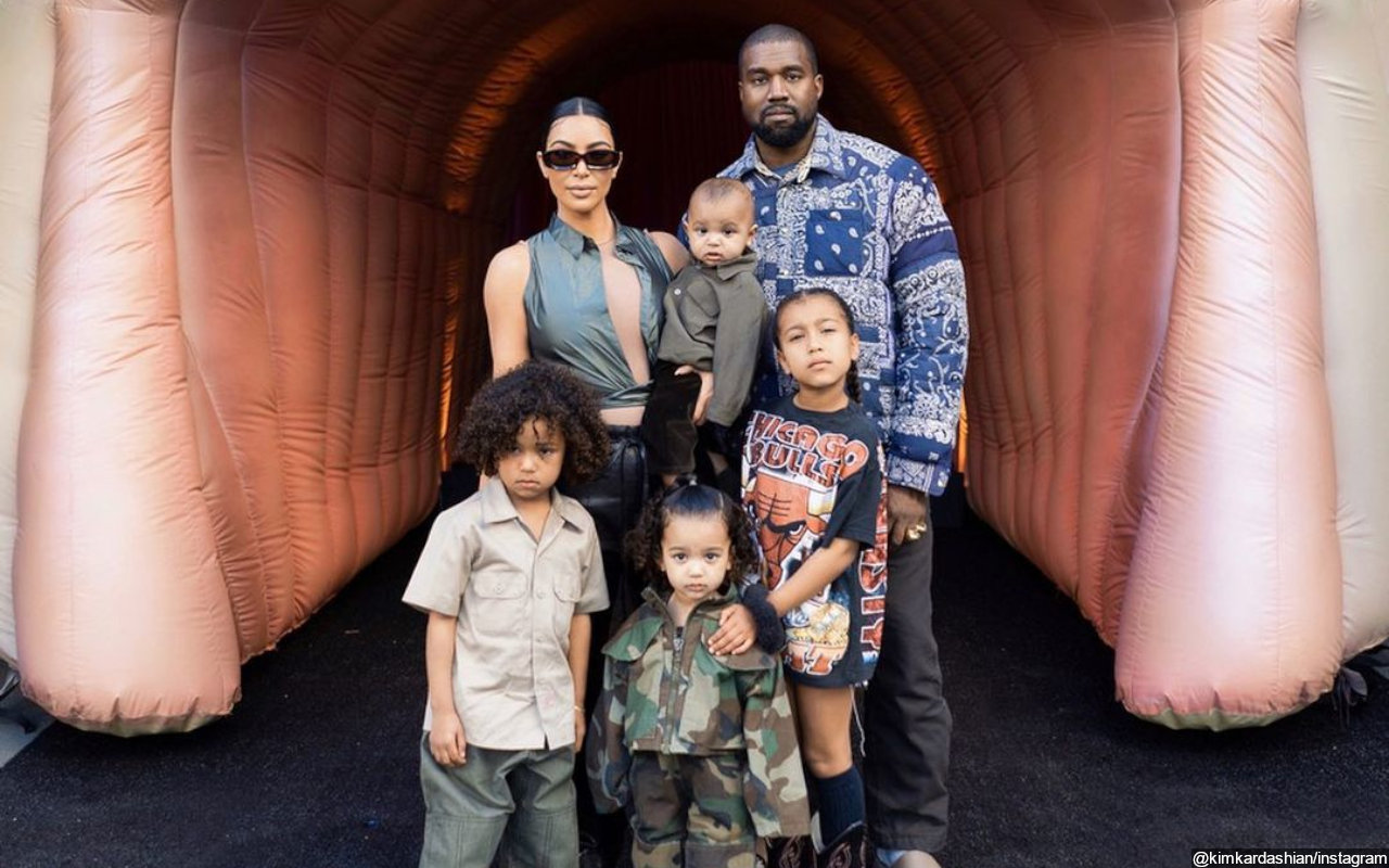 Kim Kardashian and Kids Support Kanye West With Surprise Appearance at Album Listening Party