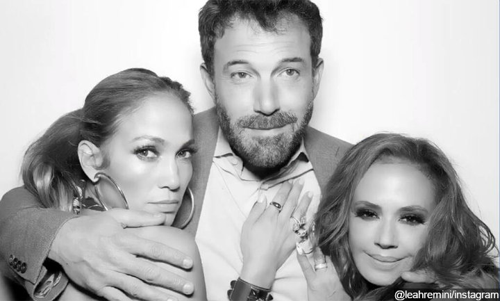 Jennifer Lopez and Ben Affleck on Leah Remini's Instagram Post