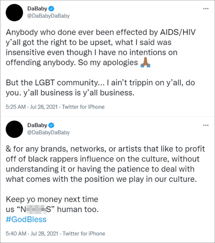 DaBaby via Twitter