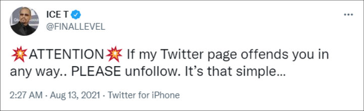Ice-T via Twitter