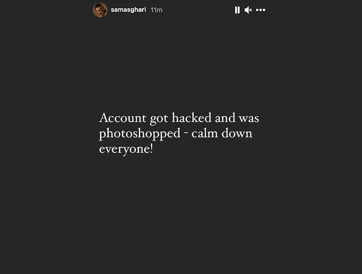 Sam Asghari's Instagram Story