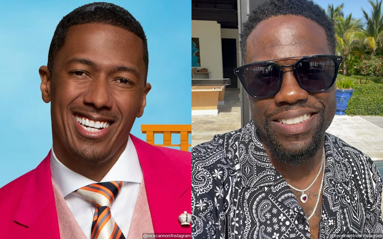 Nick Cannon Covers Kevin Hart's Private Jet With His 'Whole Face' to Promote His New Show