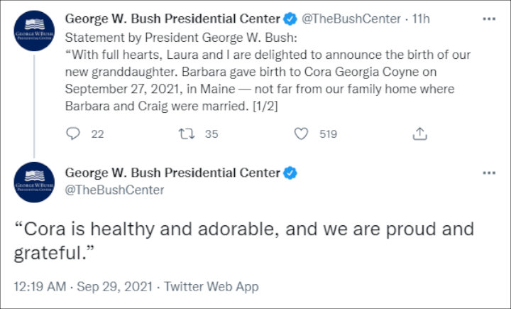 The Bush family via Twitter