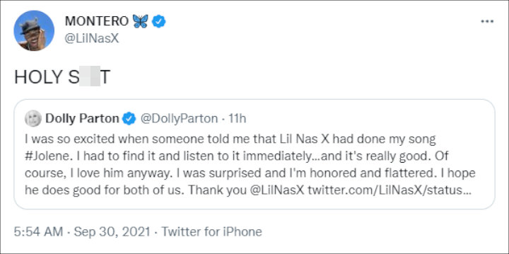 Lil Nas X via Twitter