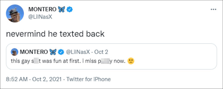 Lil Nas X's Tweet