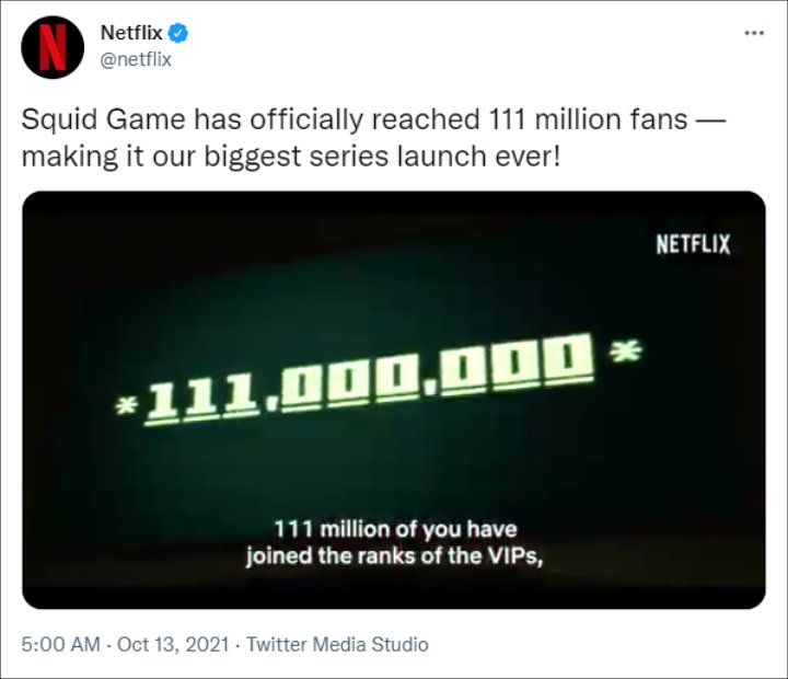 Netflix names 'Squid Game' the platform's biggest launch