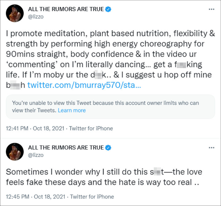 Lizzo vented about fake love and hate comments